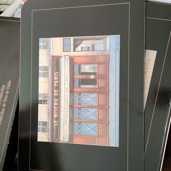 Vintage Les Bistros Cork Back Place Mats Set of 6 - Picture 7 of 8